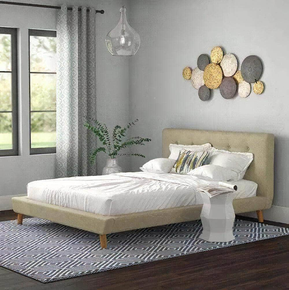 Valle upholstered deals platform bed